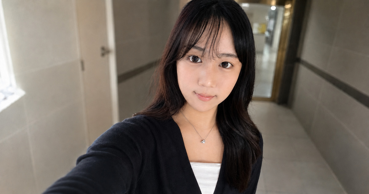 깨끗하게 보정한 여자아이 대표 사진